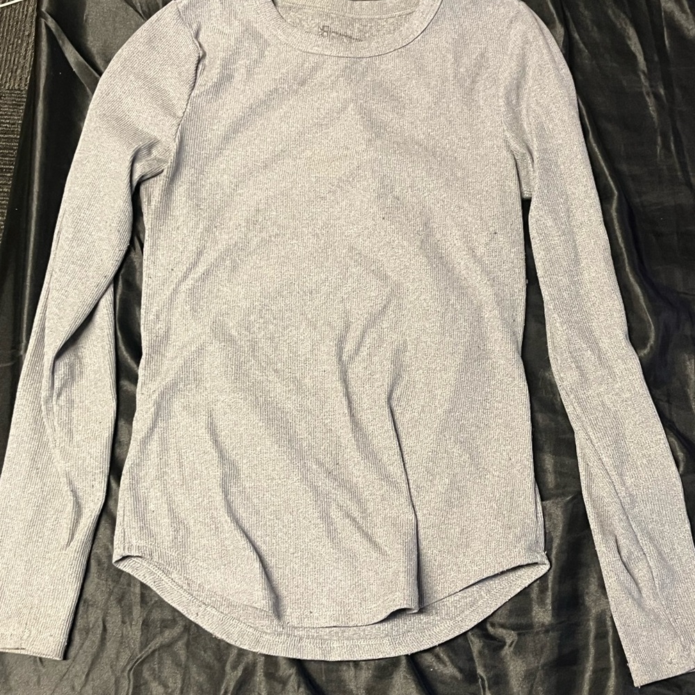 No Boundaries Gray Long Sleeve Tee